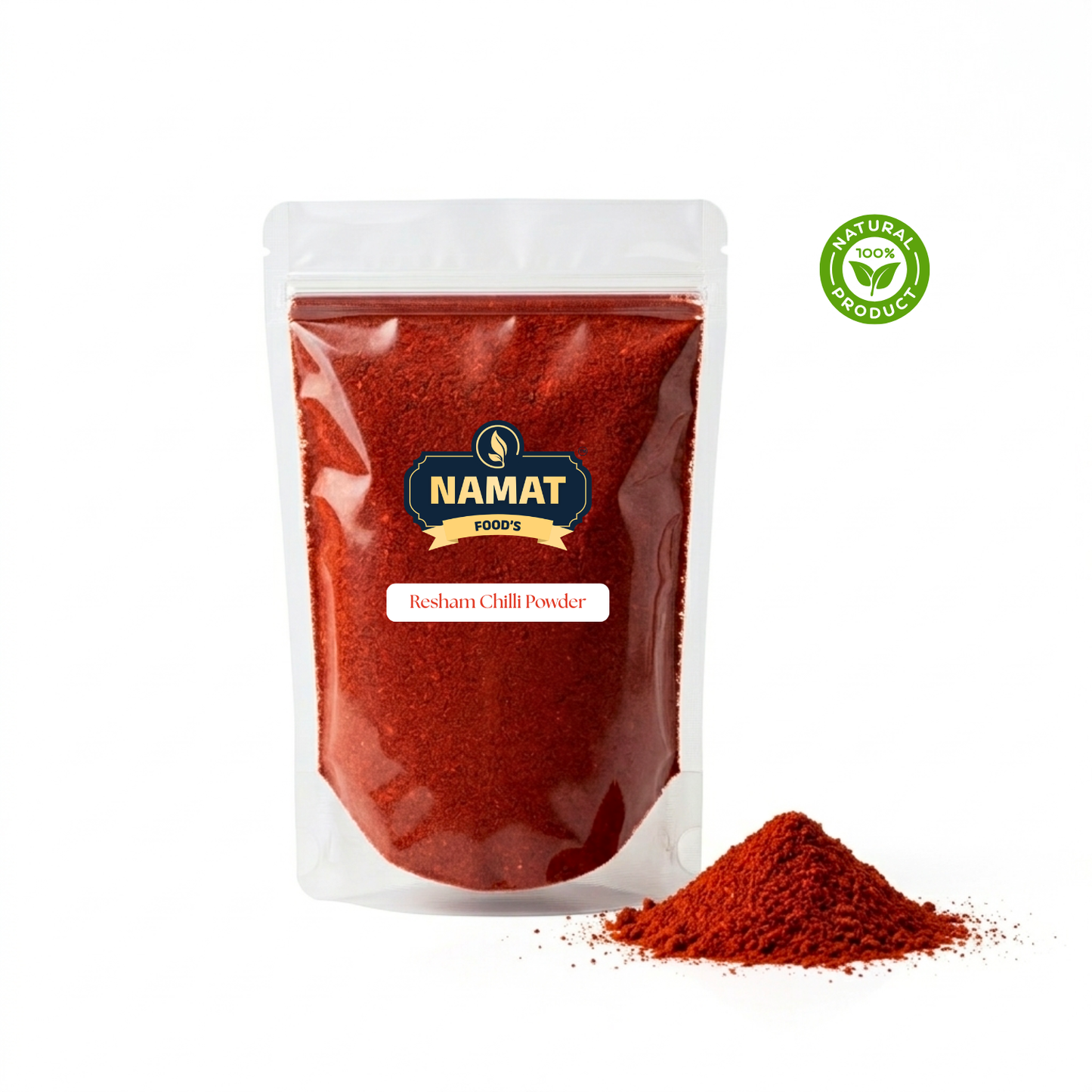 રેશમ લાલ મરચું પાવડર (Resham Chilli Powder) – Rich Color & Medium Spice | Namat Foods